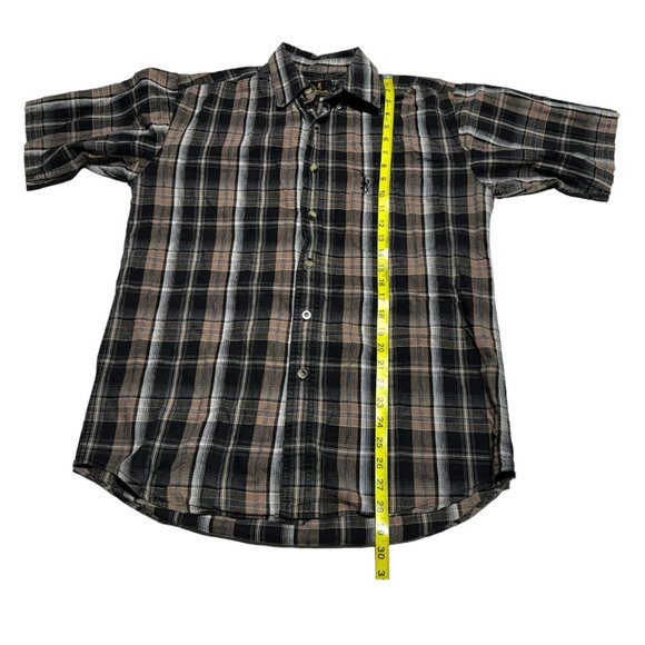 Men's Browning Multicolor Plaid Shirt Size Medium - Picture 4 of 7